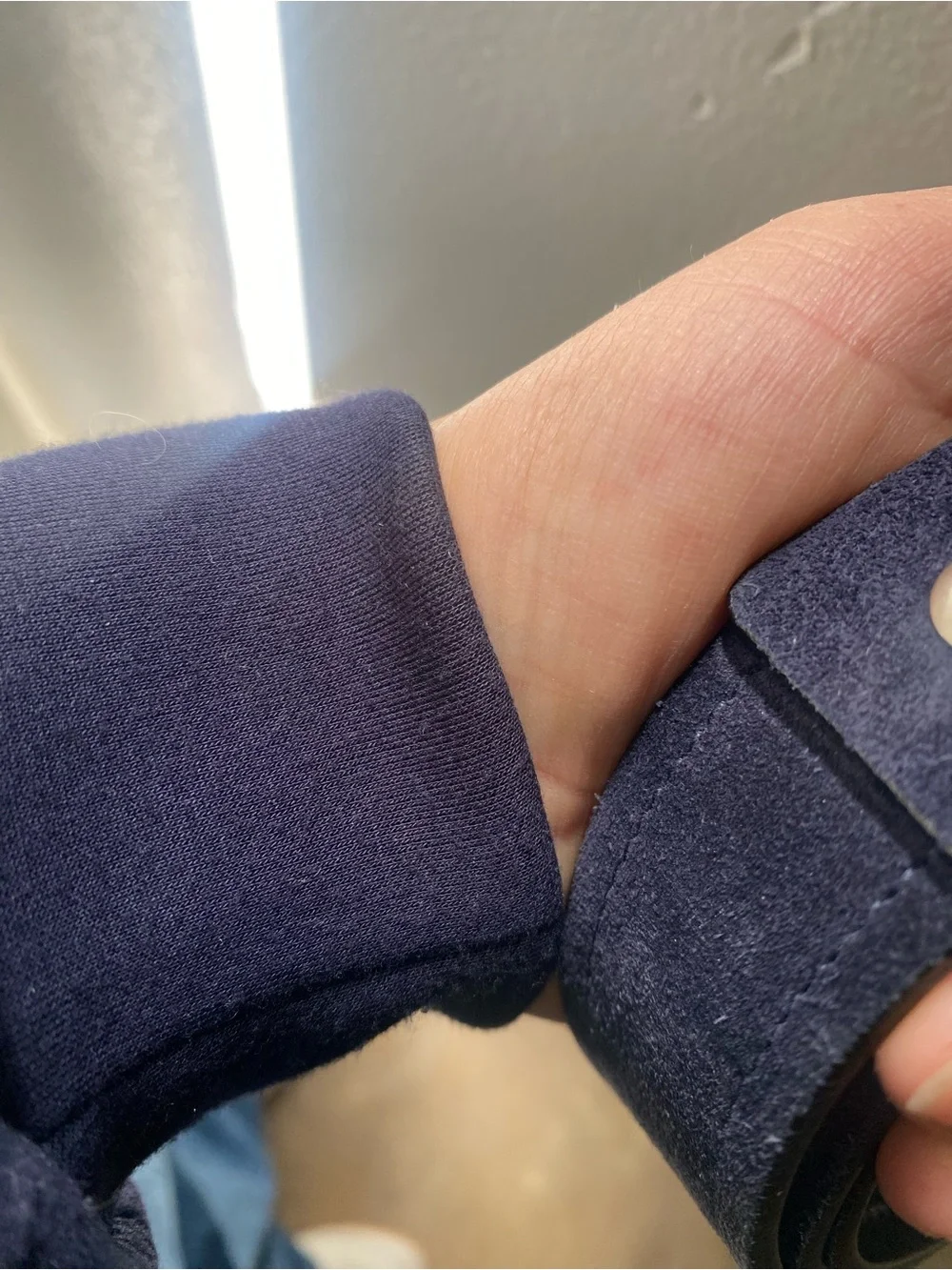 Salvatore Ferragamo Navy Blue Suede Belt Classic Design